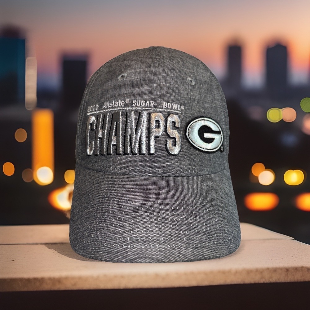 Nike 2020 Sugar Bowl Football Snapback Hat Gray and Silver NEW
